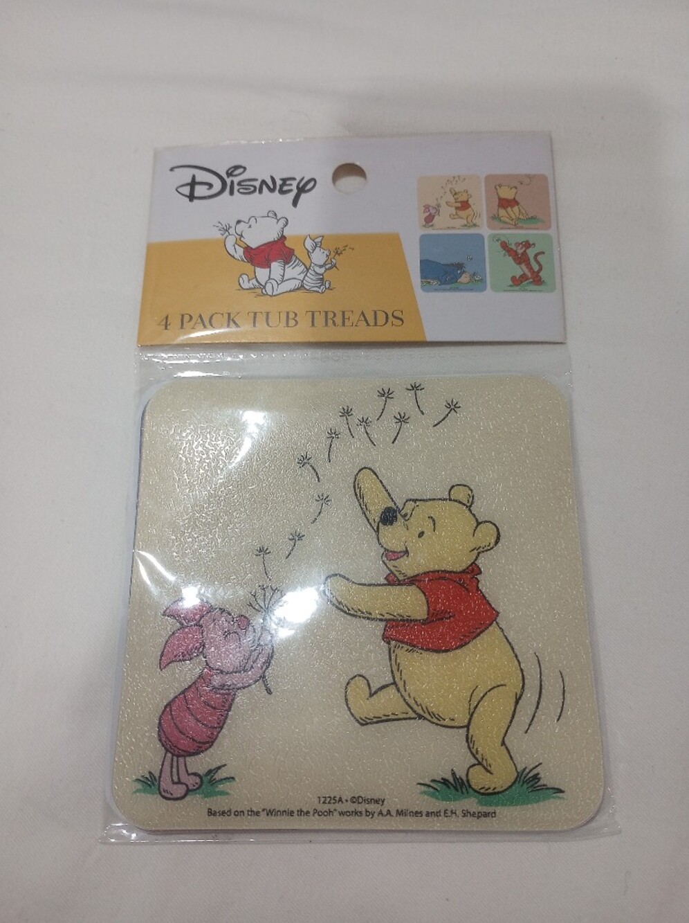 Disney Winnie the Pooh 4 Treads (No Slip) Tub Treads 4in x 4in
